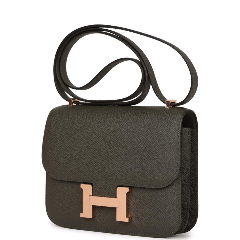 Hermes Constance 1-18 Vert de Gris Epsom Rose Gold Hardware