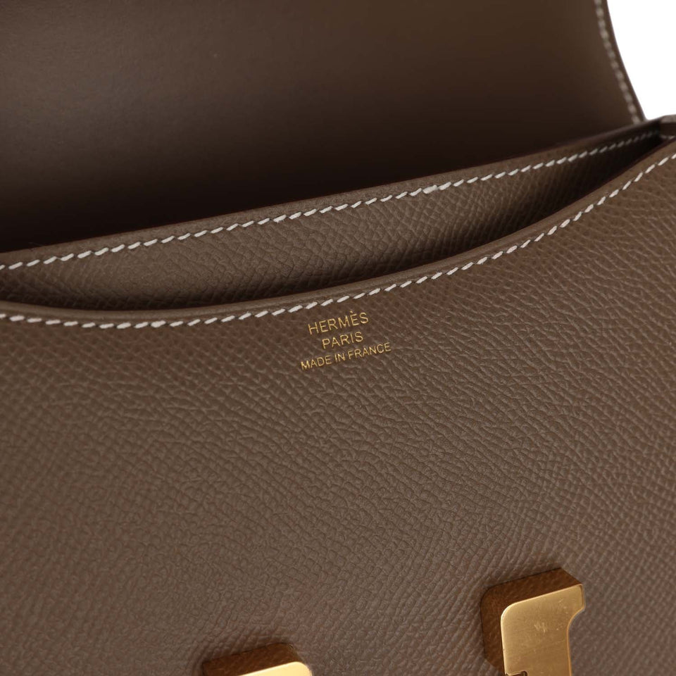 Hermes Constance 18 Etoupe Epsom Gold Hardware