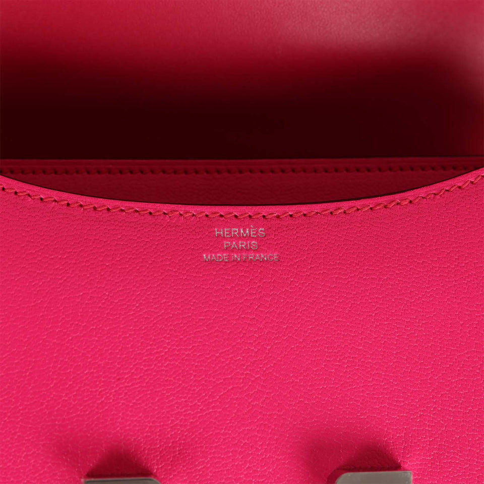 Hermes Constance 1-18 Rose Pop Chevre Chamkila Palladium Hardware