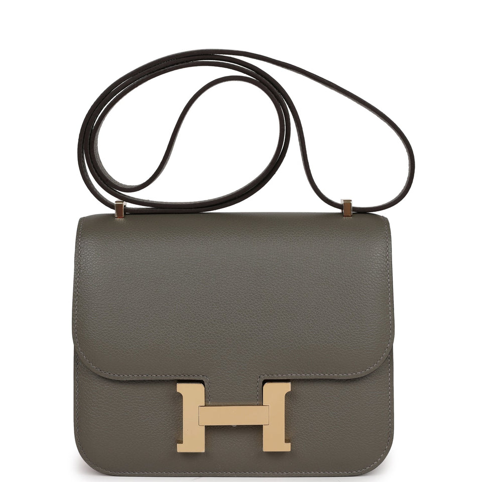 Hermes Constance 1-18 Gris Meyer Verso Evercolor Permabrass Hardware