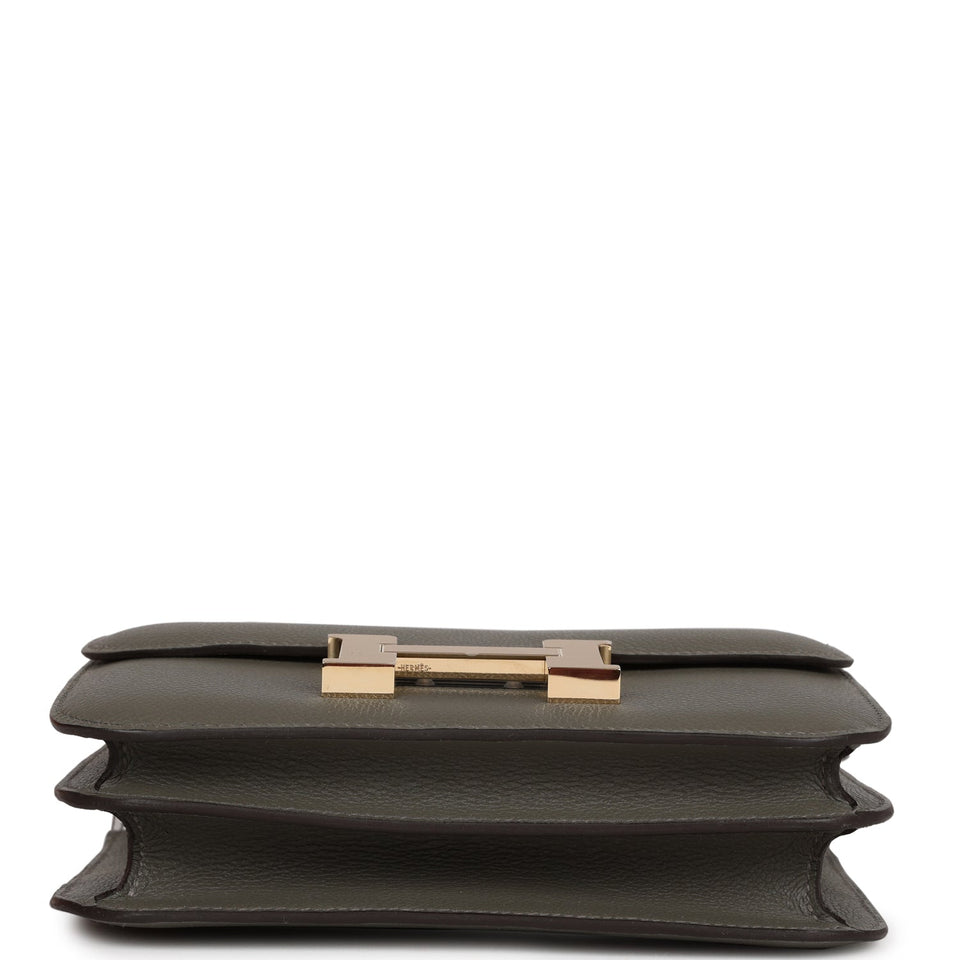 Hermes Constance 1-18 Gris Meyer Verso Evercolor Permabrass Hardware