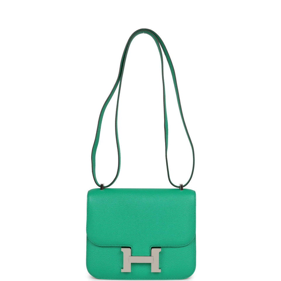 Hermes Constance 18 Menthe Chevre Mysore Palladium Hardware