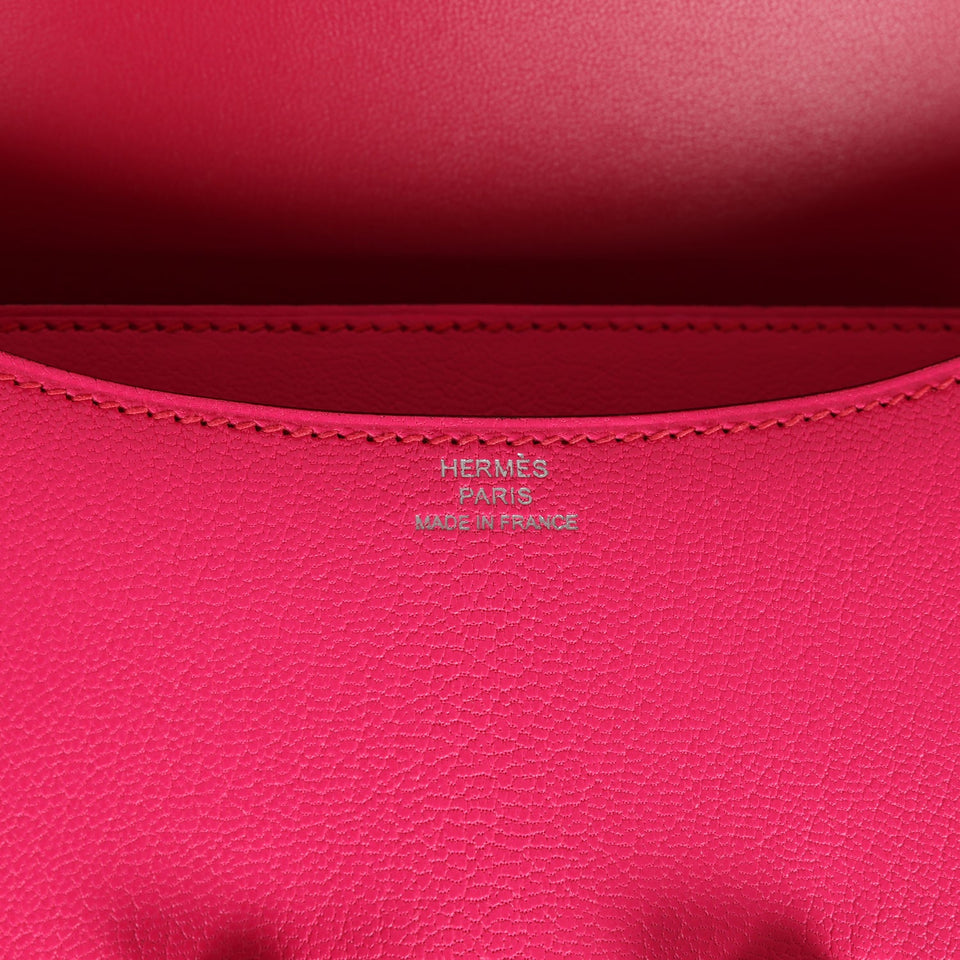 Hermes Constance 18 Rose Pop Chevre Chamkila Palladium Hardware