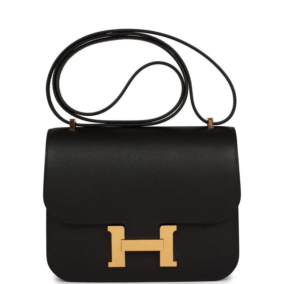 Hermes Constance 18 Black Epsom Gold Hardware