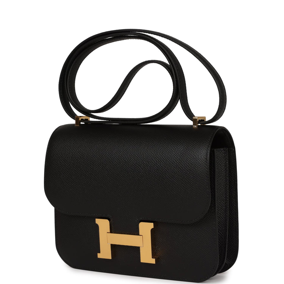 Hermes Constance 18 Black Epsom Gold Hardware
