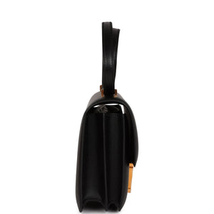 Hermes Constance 18 Black Veau Monsieur Rose Gold Hardware