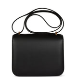 Hermes Constance 18 Black Veau Monsieur Rose Gold Hardware