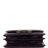 Hermes Constance 18 Amethyst Shiny Alligator Tigers Eye Quartz Palladium Hardware