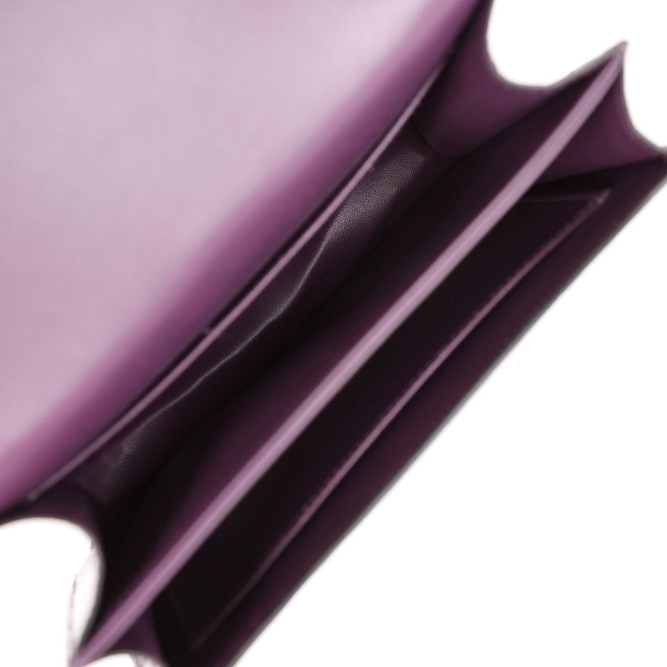 Hermes Constance 18 Amethyst Shiny Alligator Tigers Eye Quartz Palladium Hardware