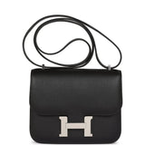 Hermes Constance 1-18 Black Epsom Palladium Hardware