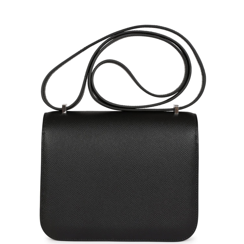 Hermes Constance 1-18 Black Epsom Palladium Hardware