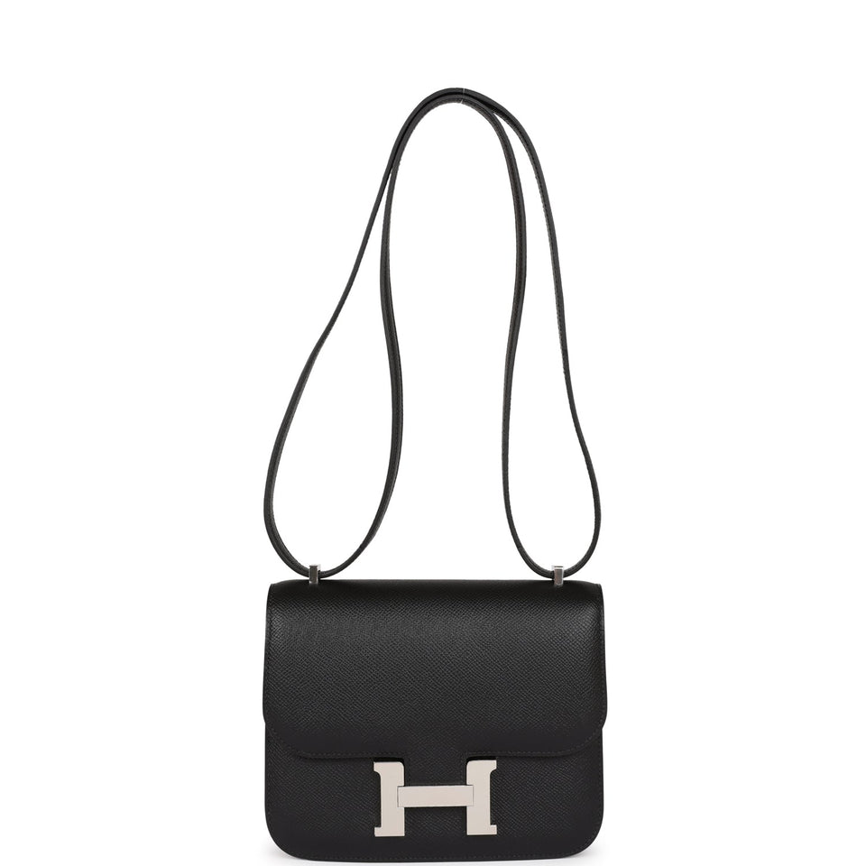 Hermes Constance 1-18 Black Epsom Palladium Hardware