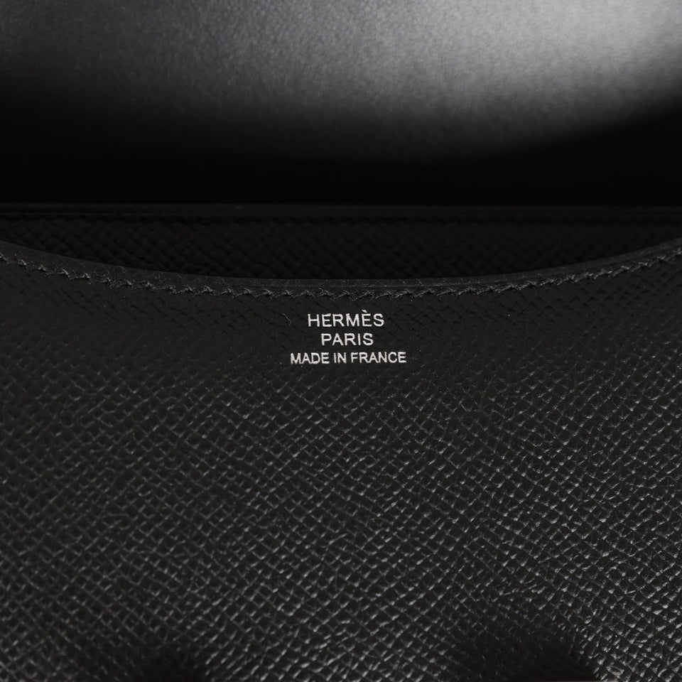 Hermes Constance 1-18 Black Epsom Palladium Hardware