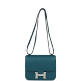 Hermes Constance 18 Vert Bosphore Evercolor Palladium Hardware