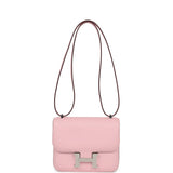 Hermes Constance 18 Rose Sakura Swift Palladium Hardware