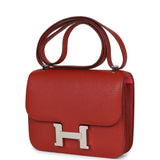 Hermes Constance 18 Brique Verso Chevre Mysore Palladium Hardware