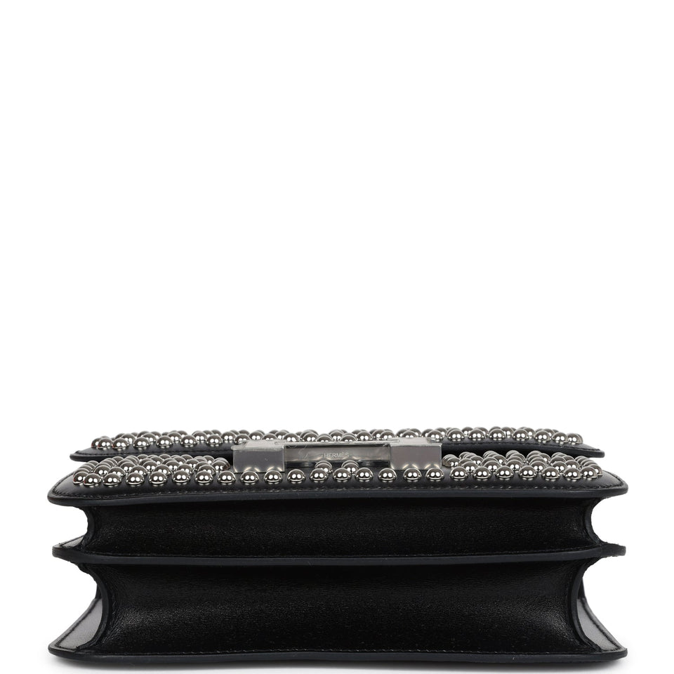 Hermes Constance 18 Clouté Black Box Palladium Hardware