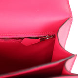 Hermes Constance 24 Rose Shocking and Ecru Toile H Berline and Framboise Swift Palladium Hardware
