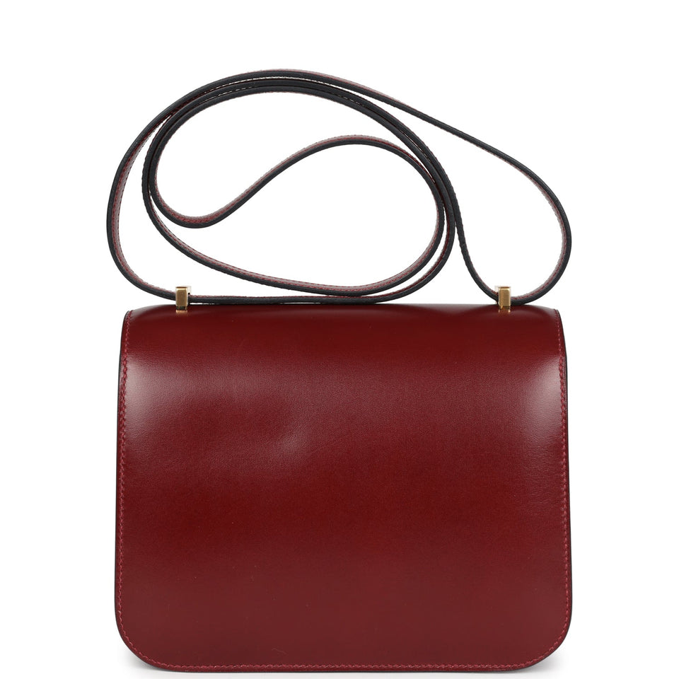 Hermes Constance 18 Rouge H Box Calfskin Gold Hardware
