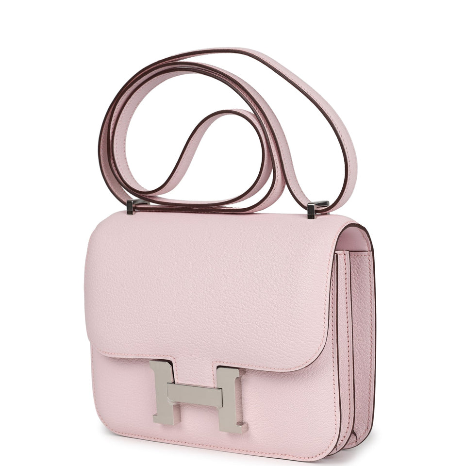 Hermes Constance 18 Rose Darling Chevre Mysore Palladium Hardware