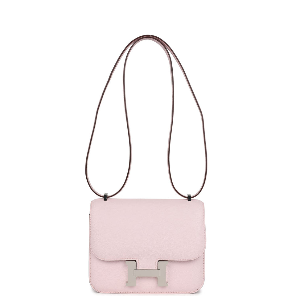 Hermes Constance 18 Rose Darling Chevre Mysore Palladium Hardware