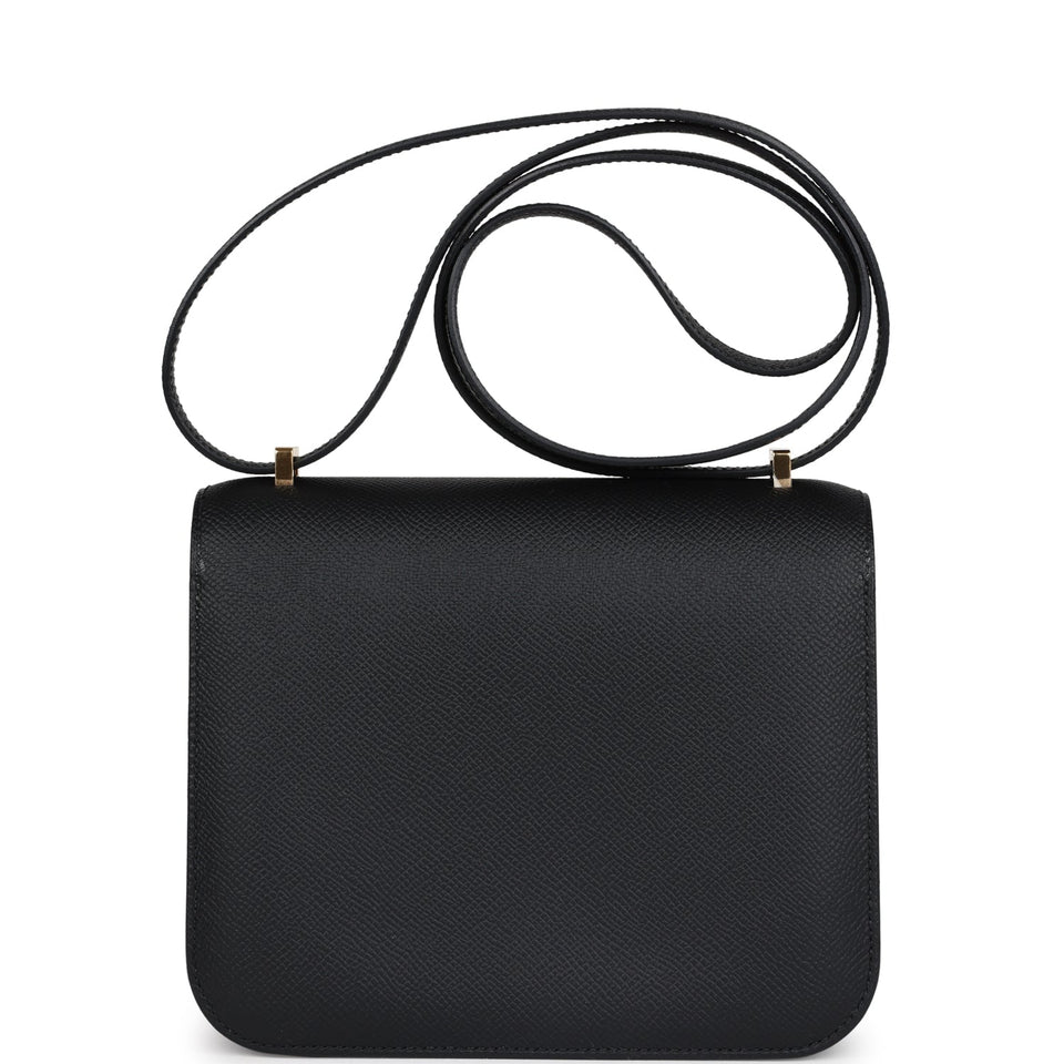 Hermes Constance 1-18 Black Epsom Gold Hardware