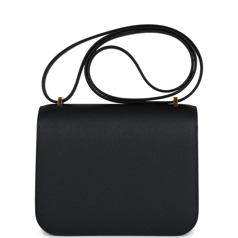 Hermes Constance 1-18 Black Epsom Gold Hardware