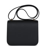 Hermes Constance 1-18 Black Epsom Gold Hardware