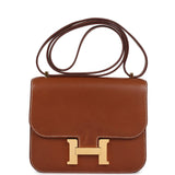 Hermes Constance 18 Fauve Barenia Gold Hardware