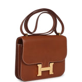 Hermes Constance 18 Fauve Barenia Gold Hardware