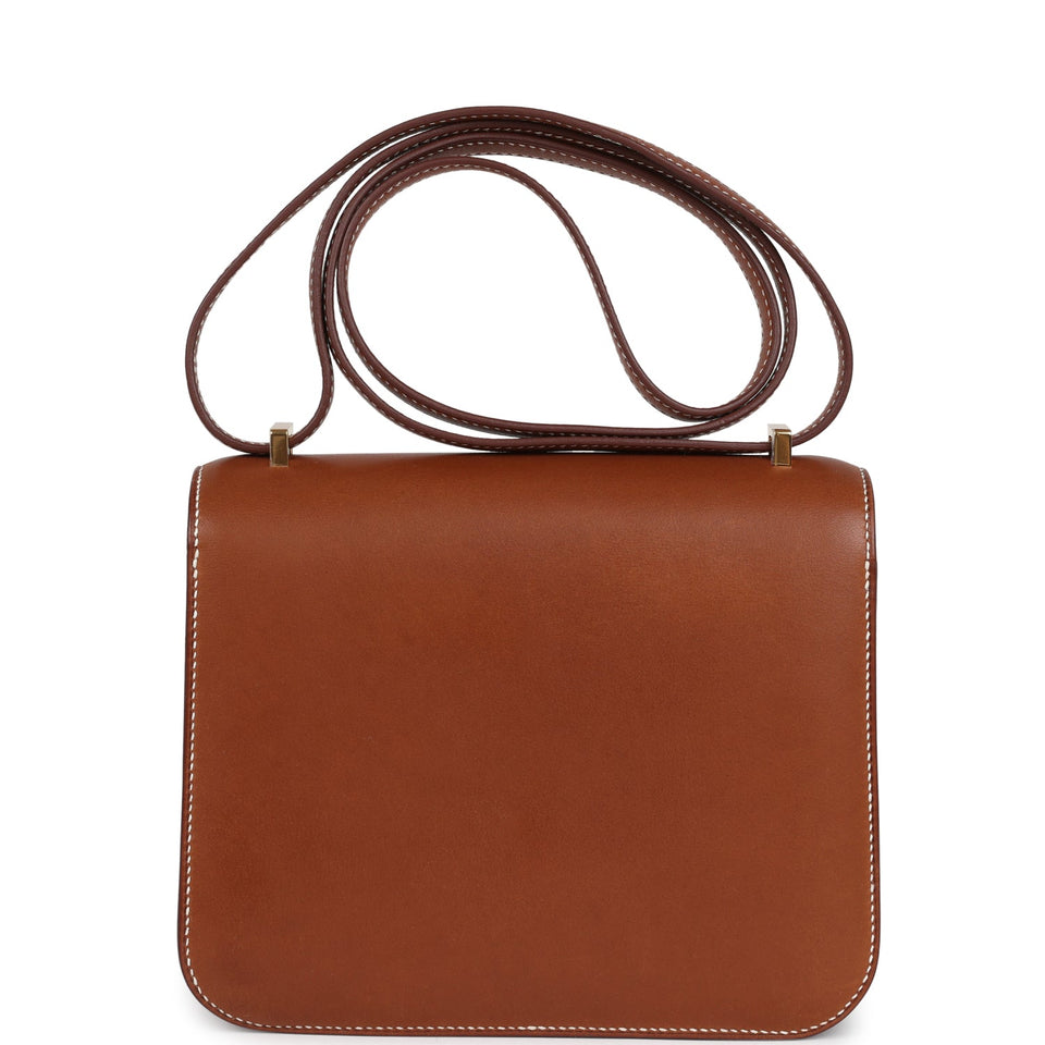 Hermes Constance 18 Fauve Barenia Gold Hardware
