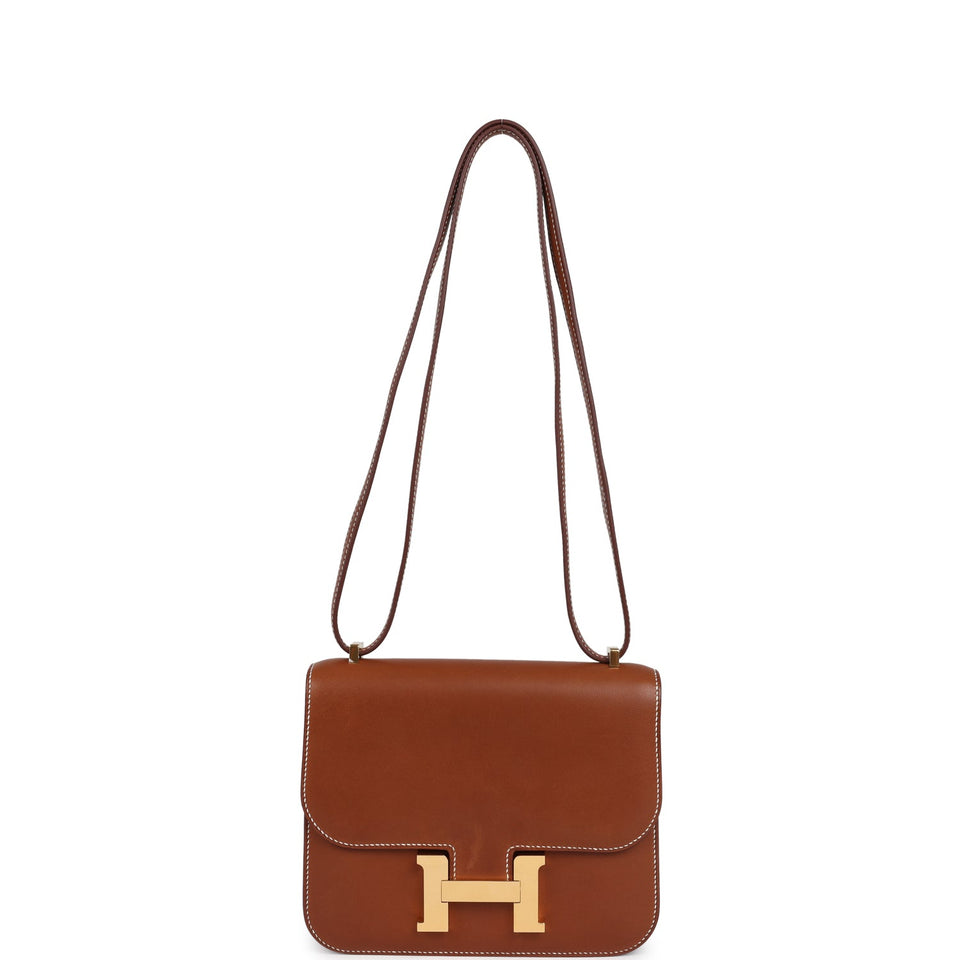 Hermes Constance 18 Fauve Barenia Gold Hardware