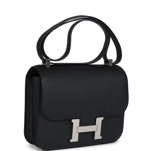 Hermes Constance 24 Black Epsom Palladium Hardware