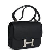Hermes Constance 24 Black Epsom Palladium Hardware