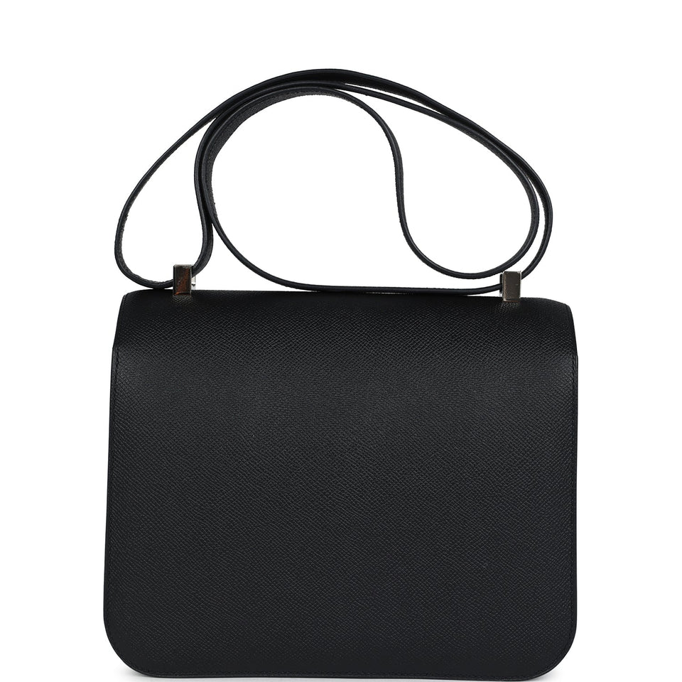 Hermes Constance 24 Black Epsom Palladium Hardware
