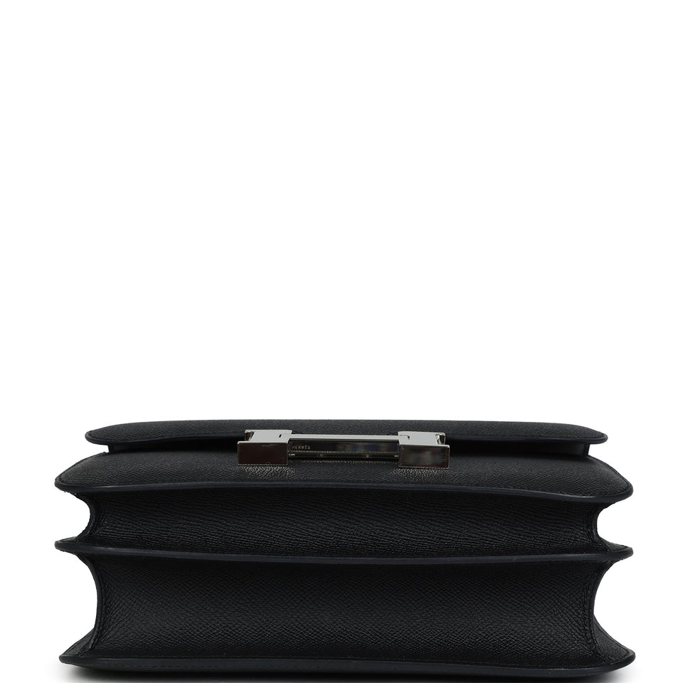 Hermes Constance 24 Black Epsom Palladium Hardware