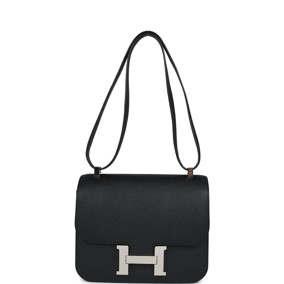 Hermes Constance 24 Black Epsom Palladium Hardware