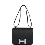 Hermes Constance 24 Black Epsom Palladium Hardware