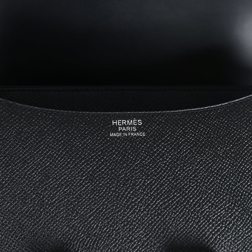 Hermes Constance 24 Black Epsom Palladium Hardware