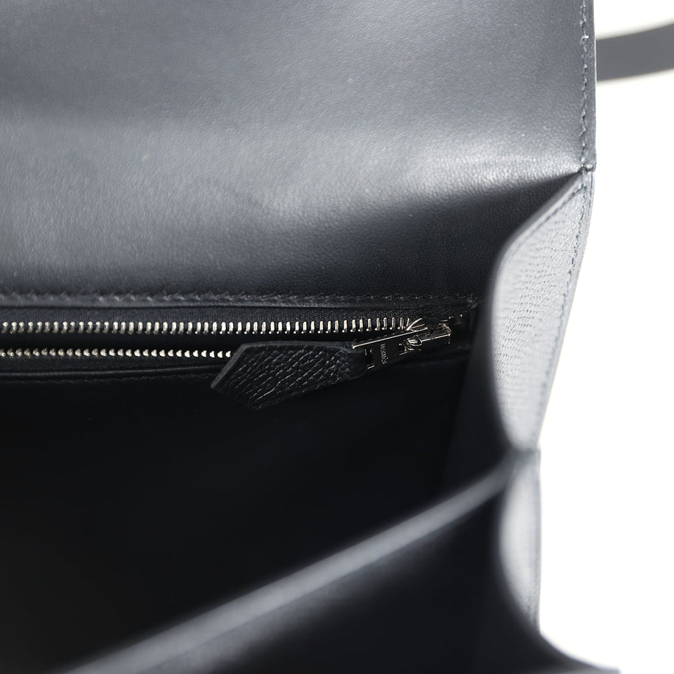 Hermes Constance 24 Black Epsom Palladium Hardware