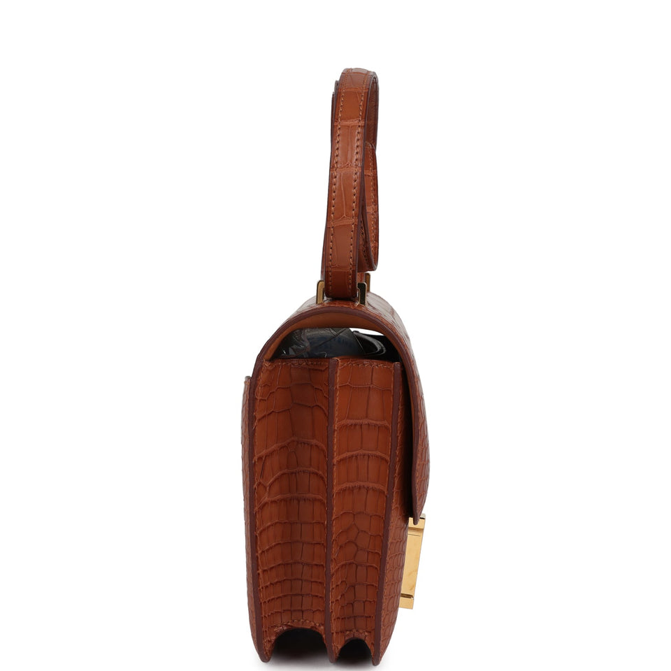 Hermes Constance 18 Gold Matte Alligator Gold Hardware