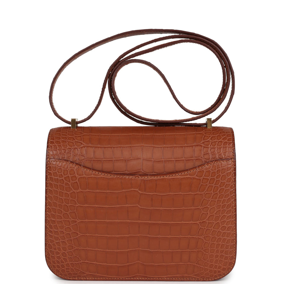 Hermes Constance 18 Gold Matte Alligator Gold Hardware