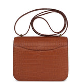 Hermes Constance 18 Gold Matte Alligator Gold Hardware