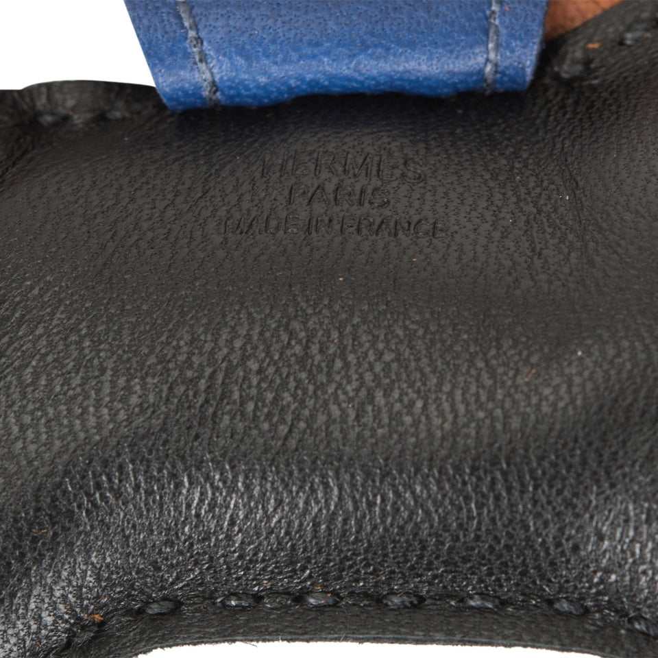 Hermes Black/Gold/Blue Sapphire Grigri Horse Rodeo Bag Charm PM