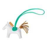 Hermes Bleu Brume/Sesame/Menthe Grigri Horse Rodeo Bag Charm PM