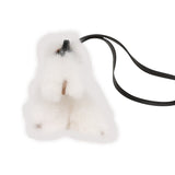 Hermes Black Lambskin and Shearling Budy Bag Charm