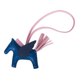 Hermes Pegasus Horse Rodeo Bag Charm PM Bleu France/Bleu Nuit/Mauve Sylvestre