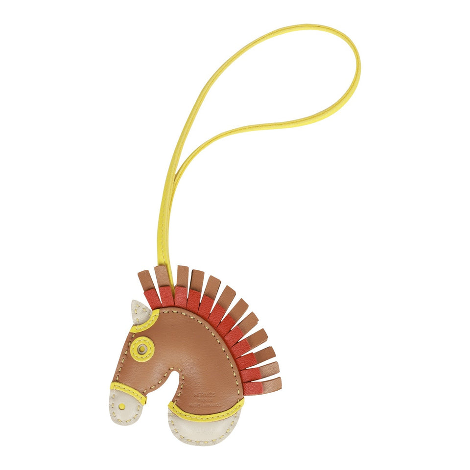 Hermes Chai/Craie/Lime GeeGee Camail Bag Charm