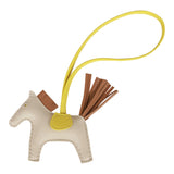 Hermes Nata/Lime/Chai Grigri Horse Rodeo Bag Charm PM