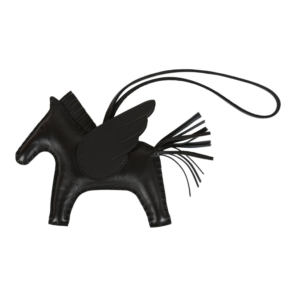 Hermes SO Black Pegasus Horse Rodeo Bag Charm